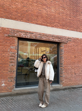 ed高圆圆同款正反双面穿环保皮毛皮草派克外套25秋冬新款【鸬鹚】