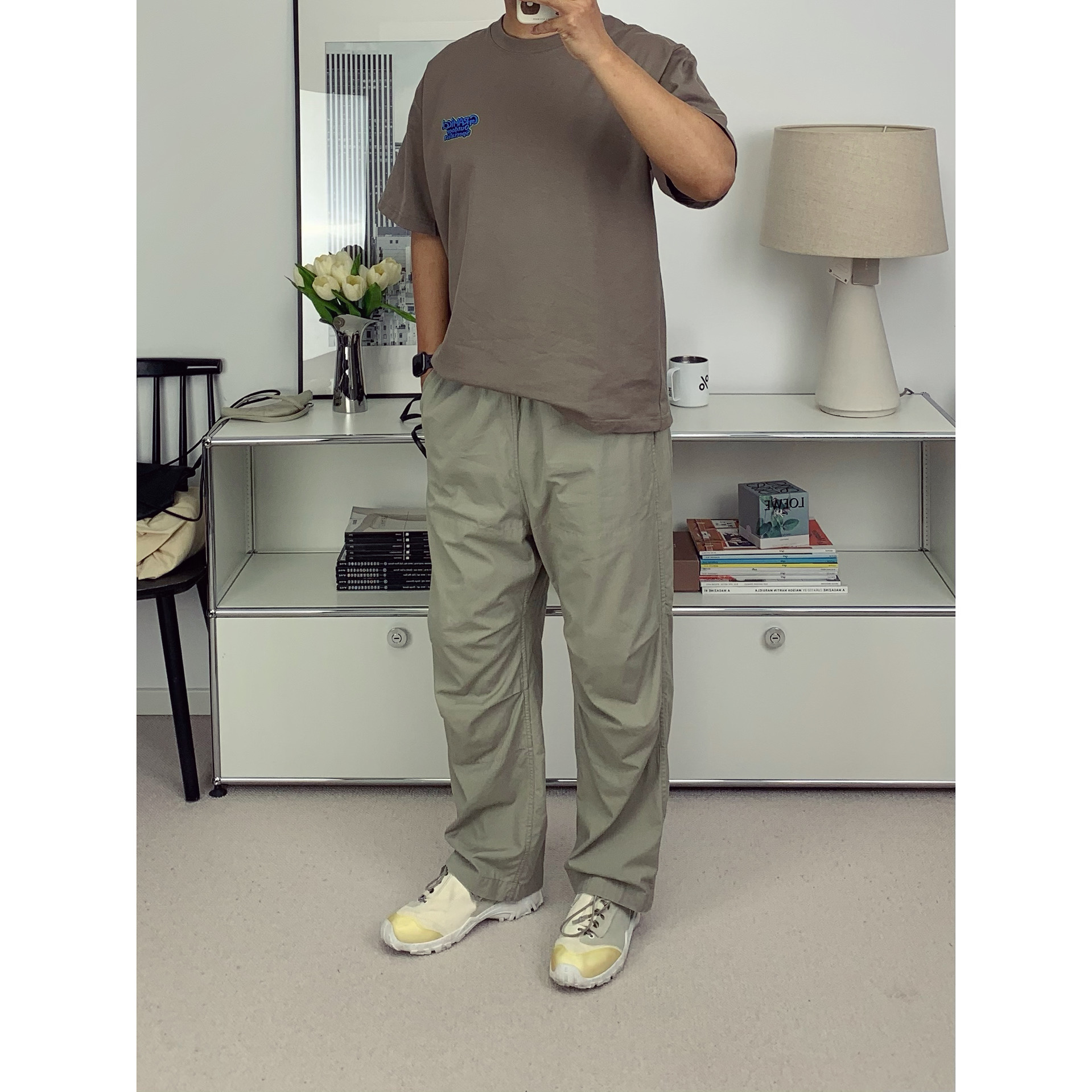 6折 小野人日系山系休闲户外字母印花宽松圆领短袖T恤25春夏新款