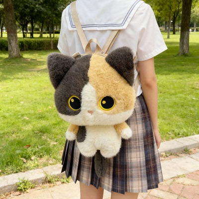 可爱毛绒小猫背包双肩包送女孩子儿童生日节日礼物创意礼品圣诞节