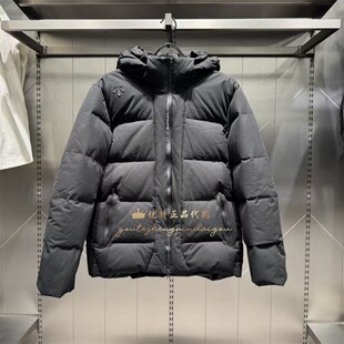 DESCENTE迪桑特2025冬季男士户外防泼水保暖可拆卸连帽鹅绒羽绒服