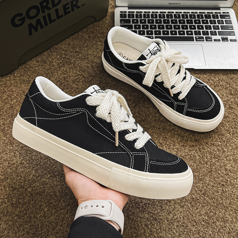 2025秋秋季新款帆布男平板鞋鞋子