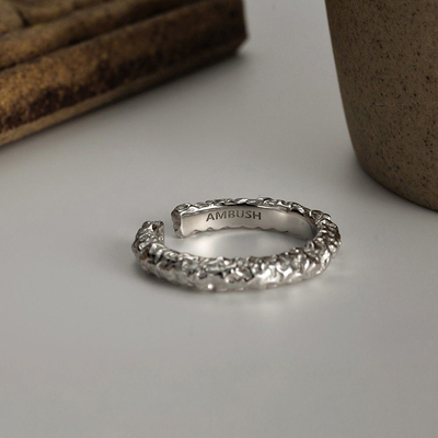 AMBUSH男女黄铜原创设计褶皱戒指