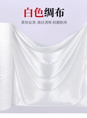白色色丁绸布有光柔软