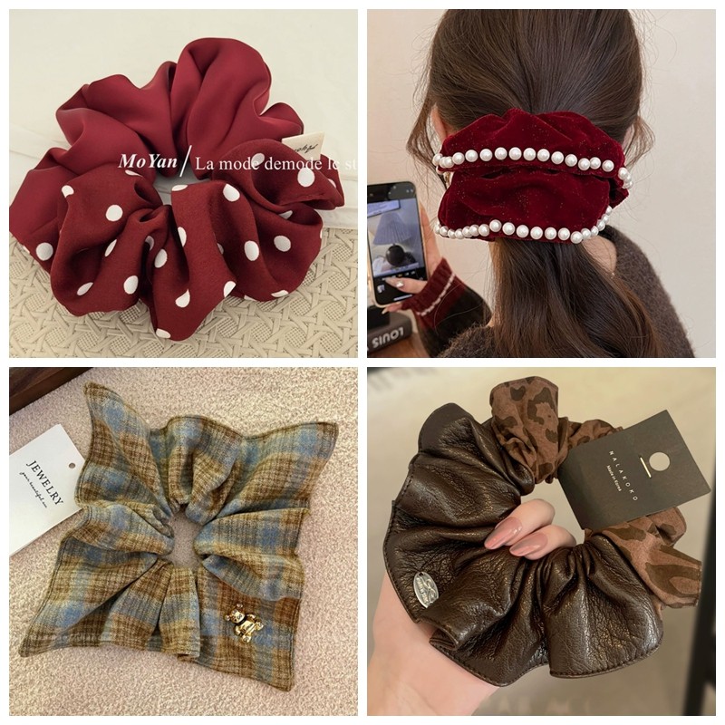 1-101发圈气质高级感大肠发圈女波点珍珠绒布格纹扎马尾头绳发饰,饰品/流行首饰/时尚饰品新,发饰,淘宝优惠券,粉丝福利购,淘宝优惠卷