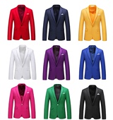 白色大码 商务休闲正装 西装 男士 外套红色西服套装 彩色舞台演出礼服