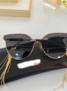 2024款欧美奢华女气质百搭潮流太阳眼欧洲站链条平光超美网红墨镜