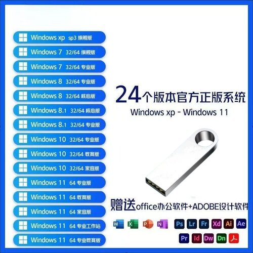 电脑系统U盘一键重装机Win11/10/7专业纯净正版win10系统装机U盘