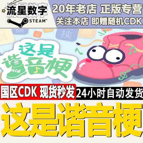 Steam正版国区KEY 这是谐音梗 激活码CDKEY现货