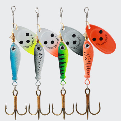 路亚11g15g18g旋转亮片飞旋金属饵假饵淡水路亚远投鱼饵翘嘴专杀