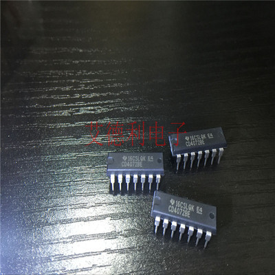 直插 CD4072BE DIP-14 或门 4输入 进口TI德州 原装正品4072