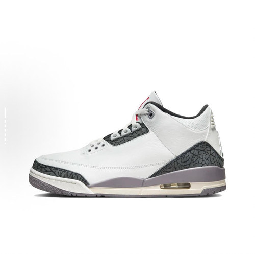 耐克Air Jordan 3 Retro AJ3白灰男子复古篮球鞋CT8532-106 xu仓
