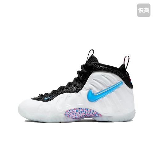 Nike漆皮彩钩喷泡 防滑耐磨 中帮儿童篮球鞋【潍坊仓】644792-102