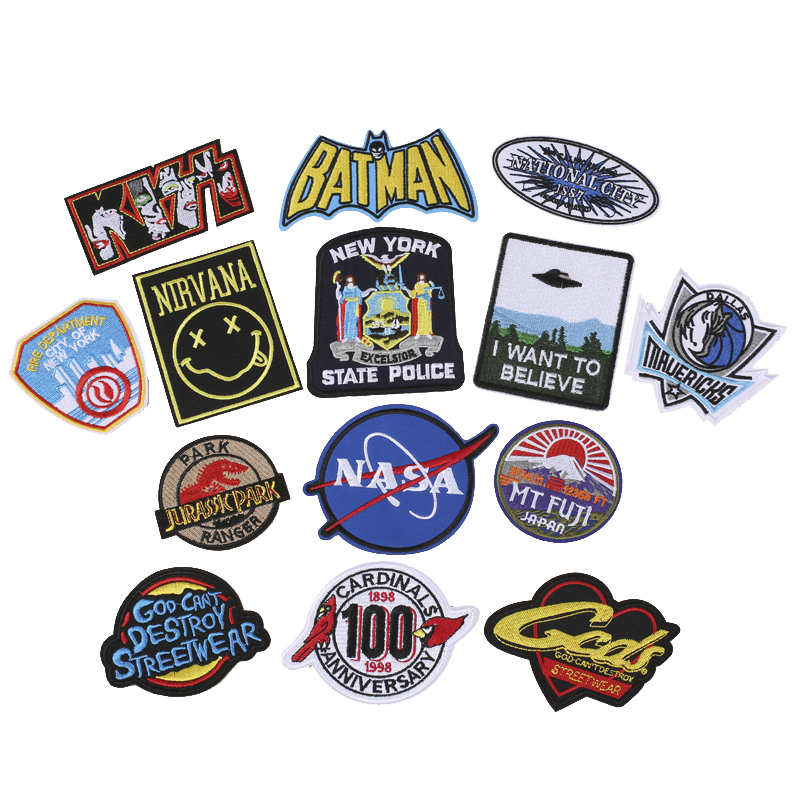 衣服补丁贴布贴时尚破洞补贴图案徽章刺绣贴DIY羽绒服修补贴无痕