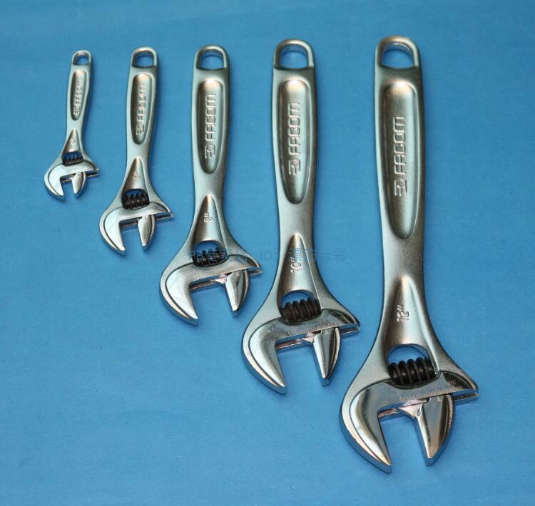 进口法国FACOM法贡 113A.4 6 8 10 12C 寸镀铬活动扳手 活扳手