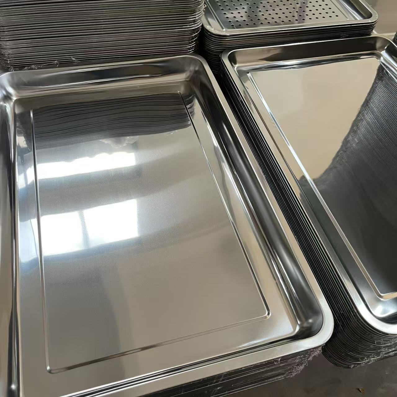 不锈钢加厚商用餐用托盘