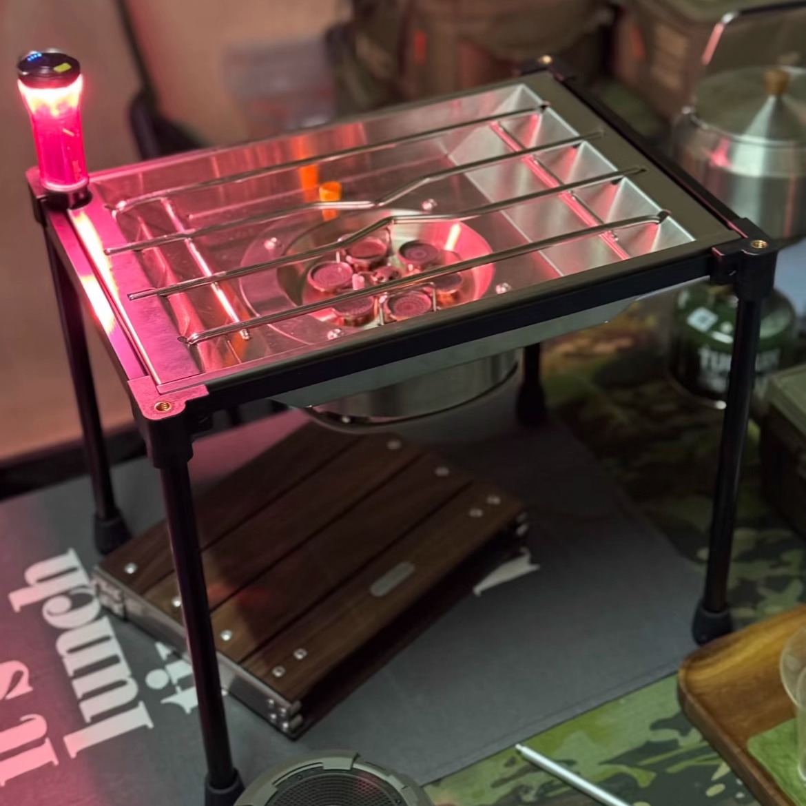 户外一单元igt桌轻量500g露营铝合金折叠桌登山徒步便携拓展小桌