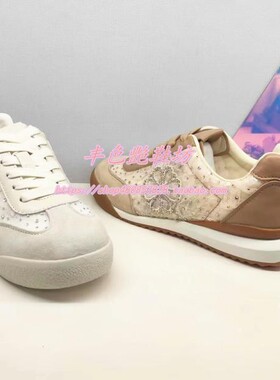 HC247101正品Harson/哈森24春夏秋平底网纱蕾丝刺绣德迅休闲女鞋