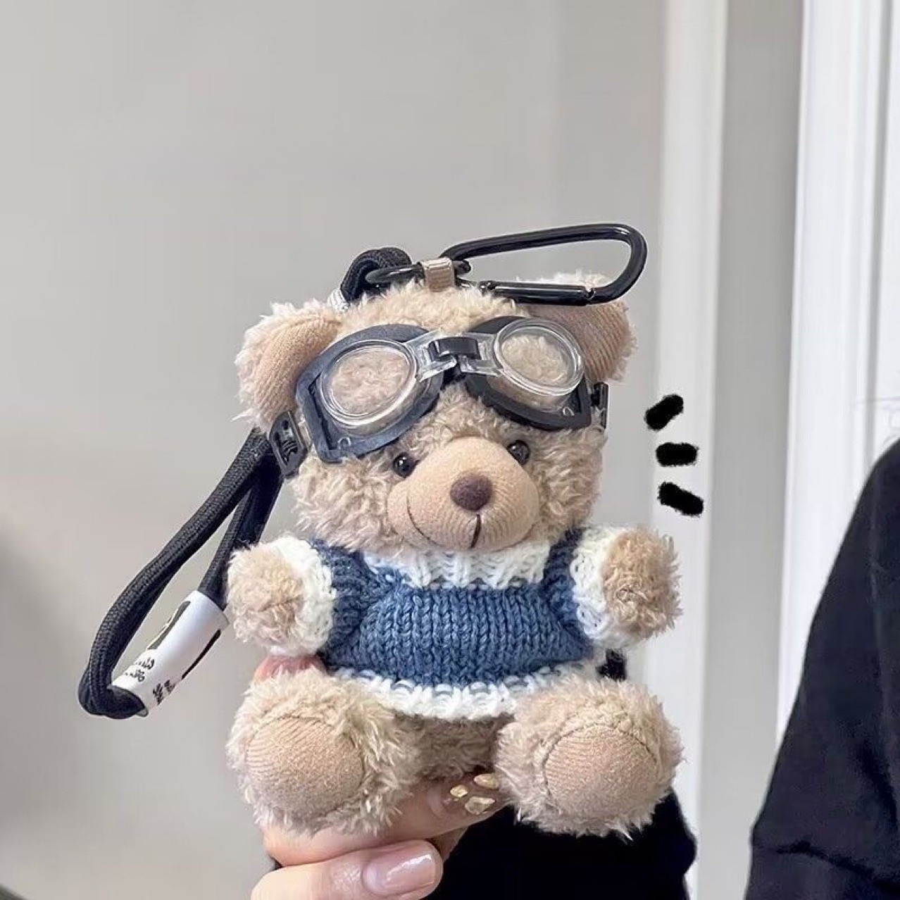 可爱熊熊公仔钥匙扣礼物挂饰ins腮红小熊毛绒创意玩偶情侣包挂件