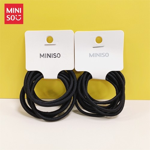 MINISO名创优品纯色无接缝橡皮筋扎头发黑色简约发圈头绳女生发绳