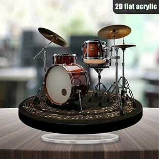 亚克力摆件架子鼓套装摆件立牌工艺品情人节母亲节万圣节圣诞
