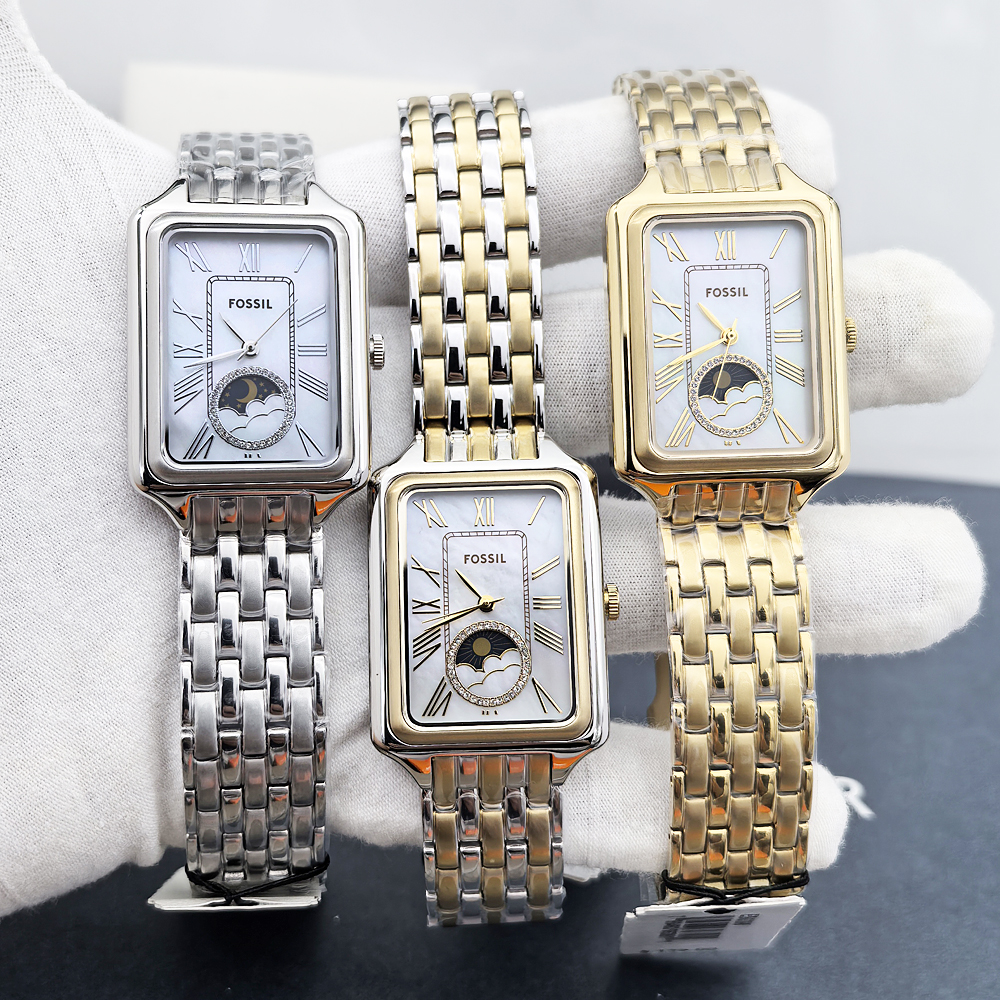 FOSSIL手表不锈钢方形女表ES5399