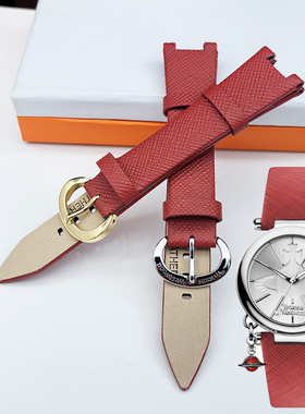 Vivienne Westwood薇薇安西太后手表配件红色十字纹凹口表带18MM
