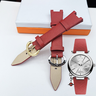 Vivienne Westwood薇薇安西太后手表配件红色十字纹凹口表带18MM