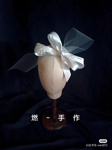 新娘饰品 小众蝴蝶结缎面蝴蝶结头饰