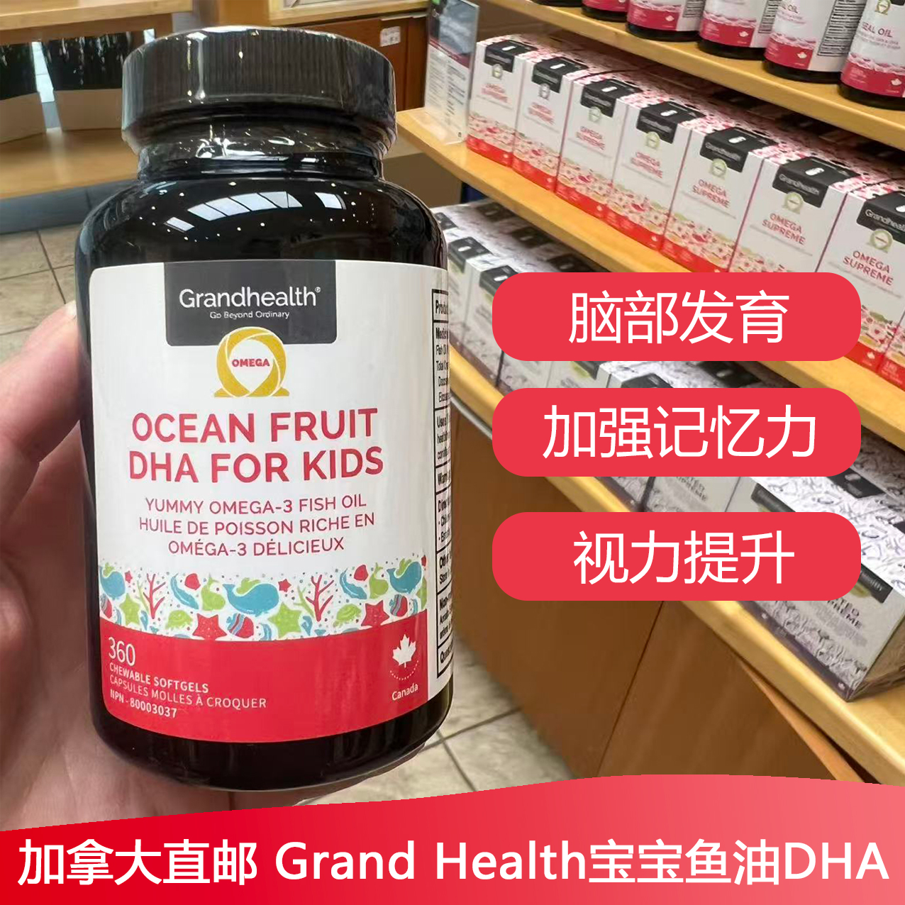 GrandHealth聪明宝宝鱼油360粒