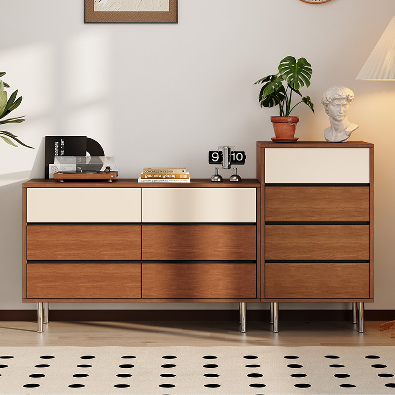 实木斗柜卧室储物柜客厅靠墙抽屉柜中古风收纳柜家用床尾柜置物柜,住宅家具,斗柜,淘宝优惠券,粉丝福利购,淘宝优惠卷