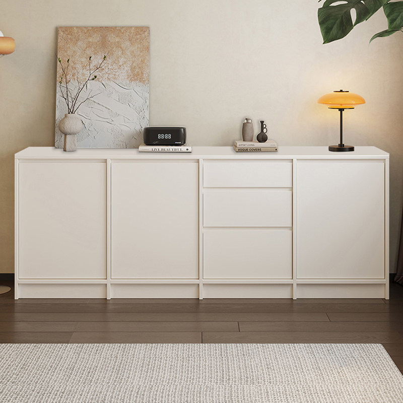 奶油风实木餐边柜靠墙一体储物柜客厅轻奢茶水柜厨房橱柜小边柜,住宅家具,餐边柜,淘宝优惠券,粉丝福利购,淘宝优惠卷