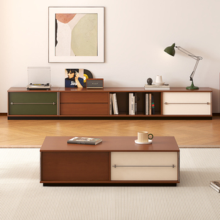 中古风电视柜实木生态板客厅家用2026新款组合包豪斯落地电视机柜