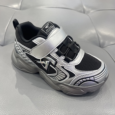 江博士男童运动鞋黑色专柜正品2025年春夏二段透气1B16A1074AM