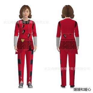 万圣节Cosplay后裔4卡通DescendantsCOS小红的崛起莱卡紧身衣套装