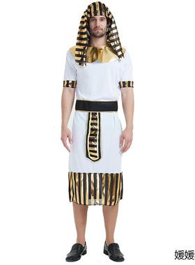 埃及狮身人面像埃及艳后衣服尼罗河法老王套装黑色罗马武士服装