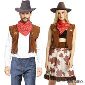 扮西部牛仔服牛仔马甲套装 牛仔主题装 舞会服装 如羿万圣节COS化装