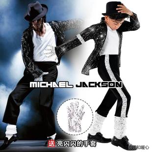 跨境热卖万圣杰克逊cos儿童麦克模仿cos服装踢踏舞MJ舞蹈表演服装