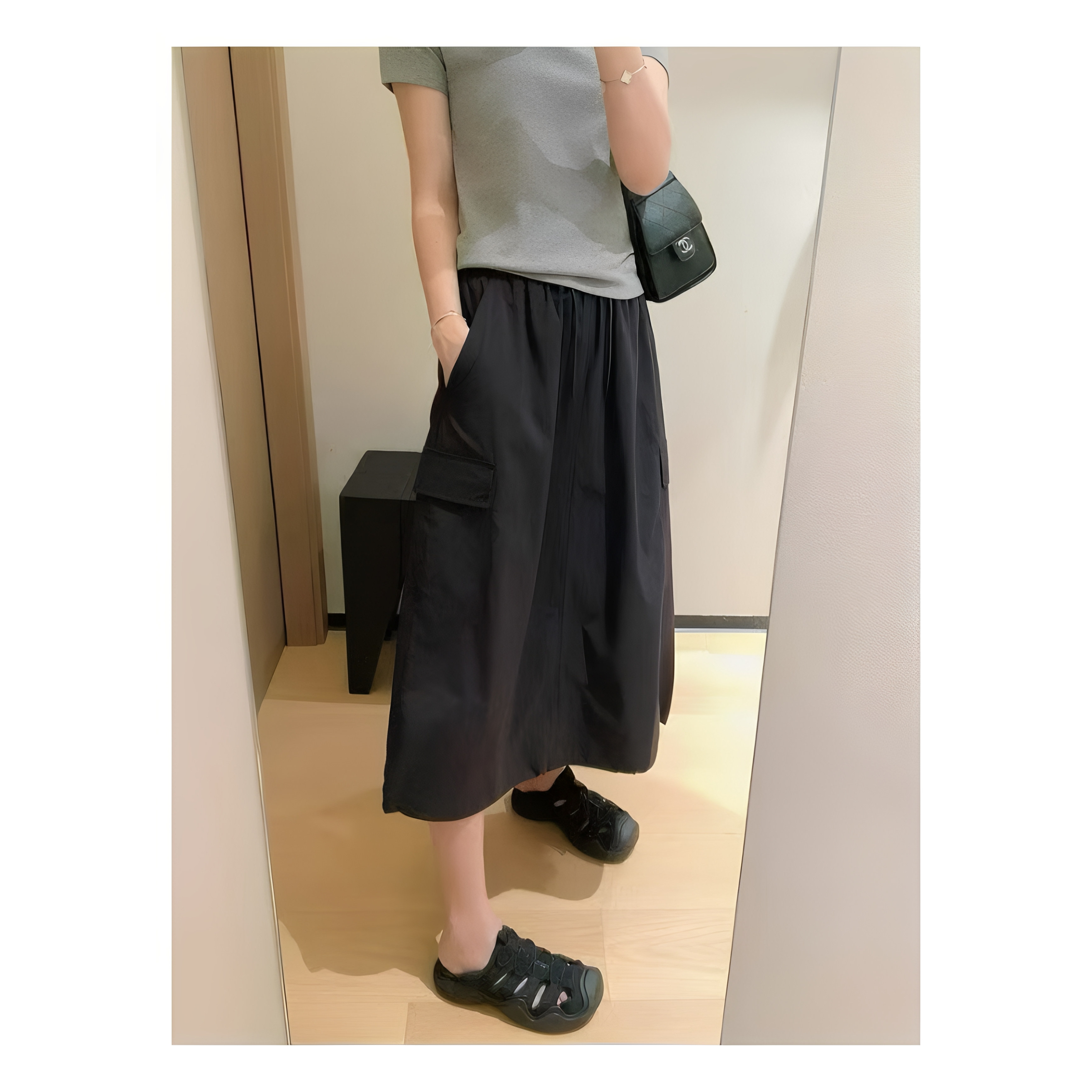 超轻机能花苞裙【抗皱速干】裙摆收口半身裙夏季休闲长裙