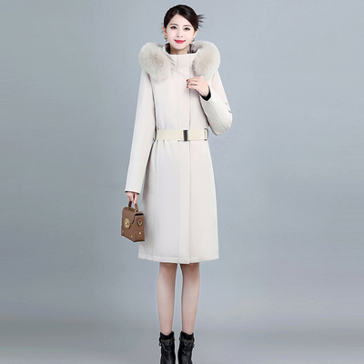 可拆卸内胆狐狸毛领可拆卸帽