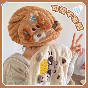 原创小狗干发帽女超强吸水速干2025新款擦头发加厚包头巾洗头毛巾