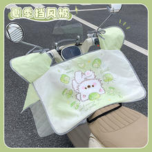 苹果小狗夏季电动车挡风被薄款防晒隔热遮阳罩电瓶摩托车防风防水