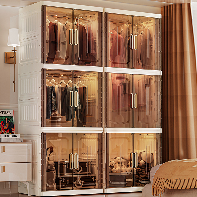 可折叠简易衣柜家用卧室加深成人衣橱衣服被子超大衣物储物收纳柜