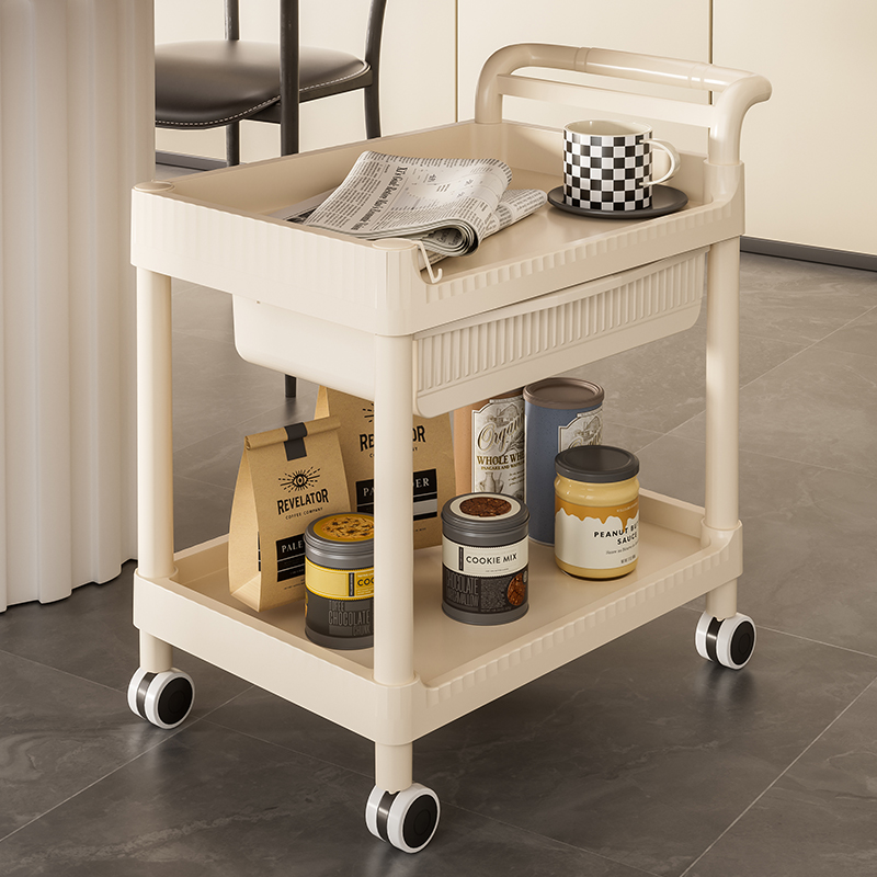 书架落地桌面置物架多功能小推车