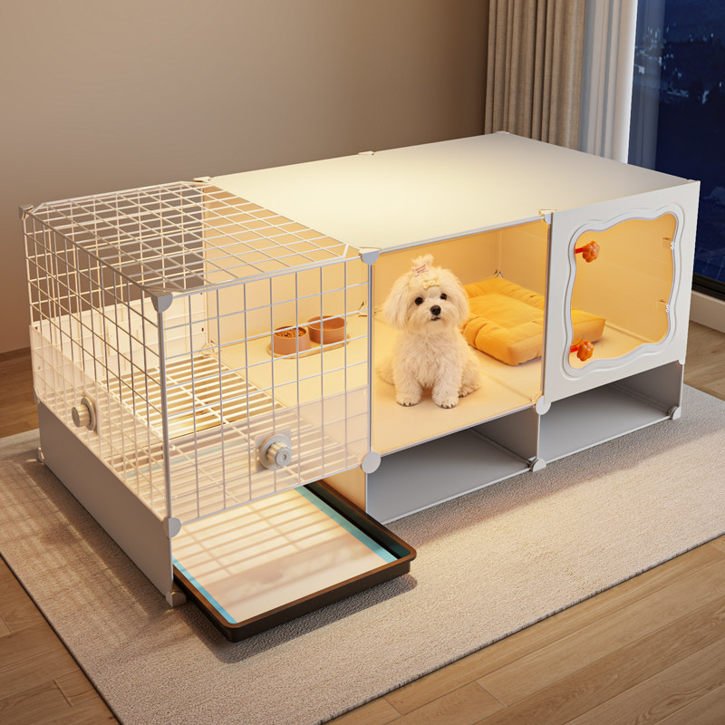 狗笼子小型犬带厕所分离新型狗笼一室一厅一卫狗窝狗别墅围栏挡板