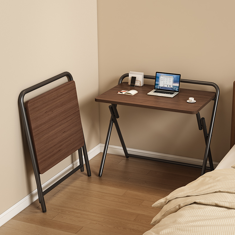 可折叠电脑桌台式卧室家用办公学习小户型书桌子简易长方形出租屋