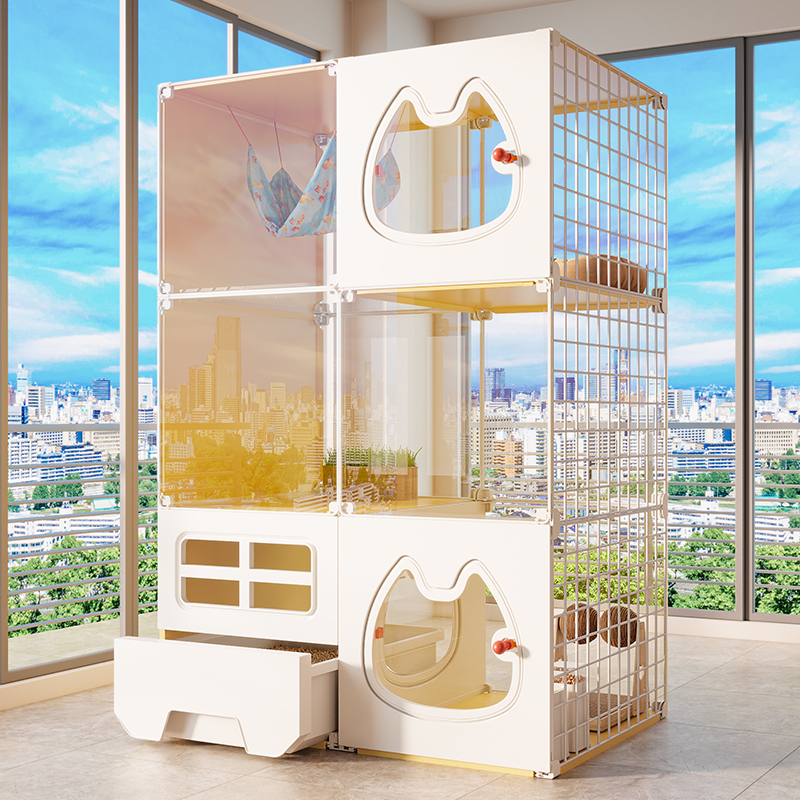 三室一厅设计一体猫砂盆