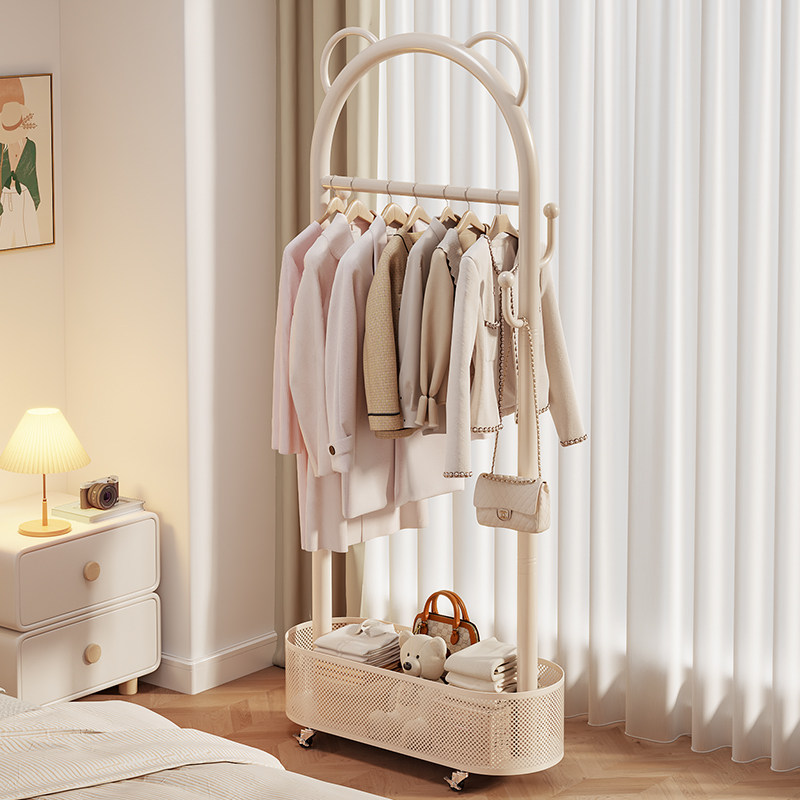 挂衣架卧室落地带书包置物收纳架