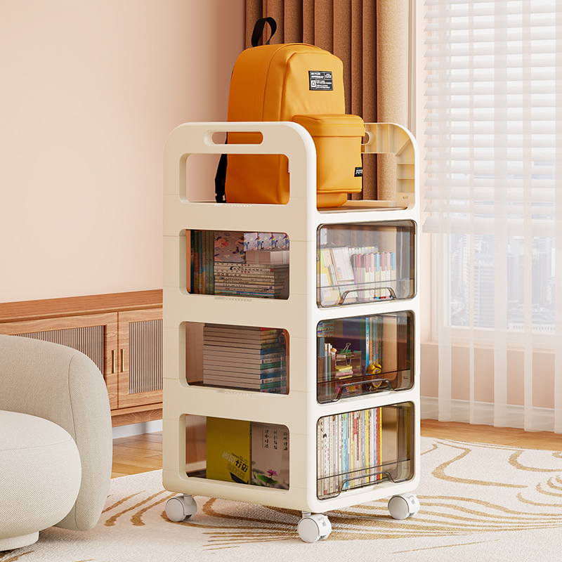 免安装书包置物架家用可移动小推车工位桌下书本收纳架放书包神器