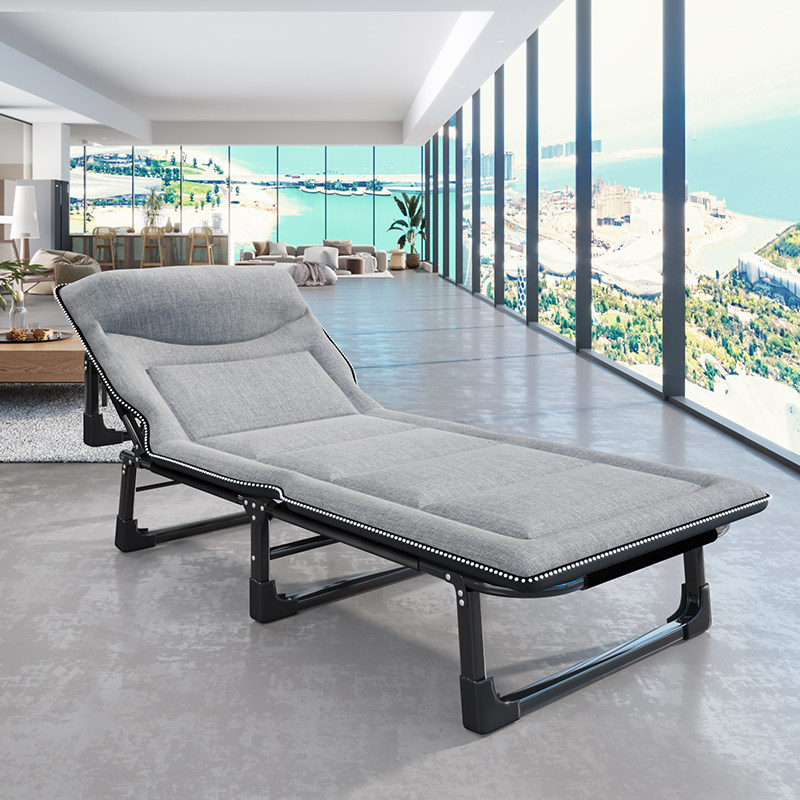 单人午休折叠床舒适家用休闲躺椅坐躺两用晒太阳躺椅便携式行军床