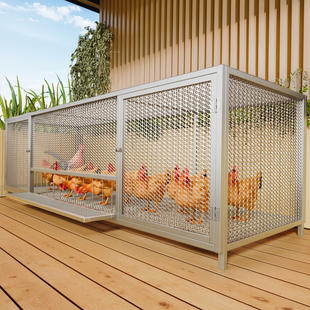 鸡笼子家用鸡舍鸡窝室外大号密网农村芦丁自动清粪养殖笼防黄鼠狼